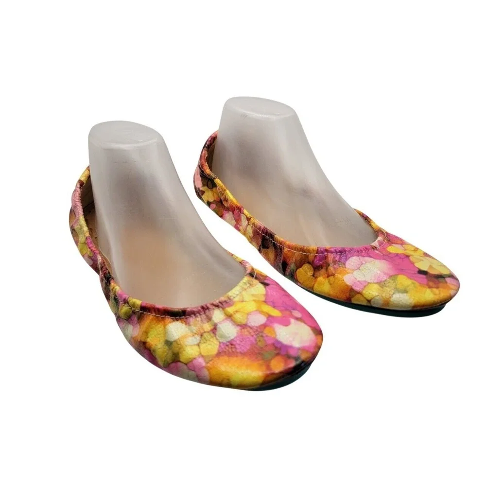 🩰🥿Tieks Aquarella Ballet Flats Size 10 Italian Leather New condition‎ Pink